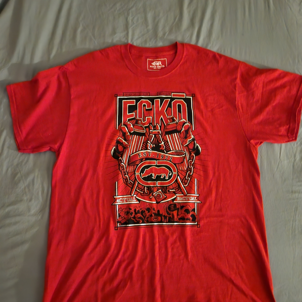 Ecko Unlimited Red Crewneck Tee